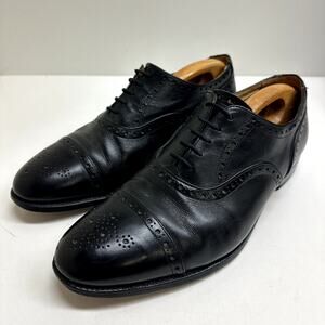 Tricker's Men's Cambridge Brogue Toecap Bal Oxford City Shoe Black Leather 12.5